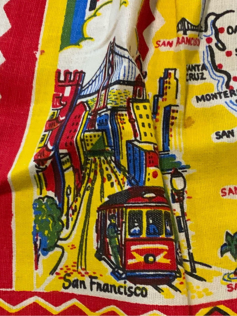 Dead stock 1950’s Cactus Cloth California Apron - Picture 8 of 9
